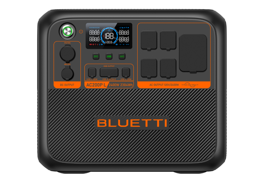Bluetti AC200PL 2304Wh Battery (Expandable) 2400W Inverter 2400W Turbo Charging Expand Upto 8448Wh 1200W Solar Input