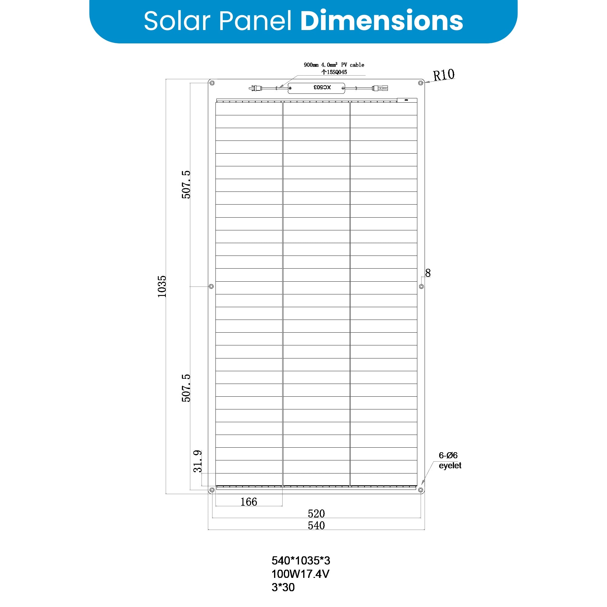 100W Narrow Flexible Solar Panel Perfect Fit for Tight Roof Space