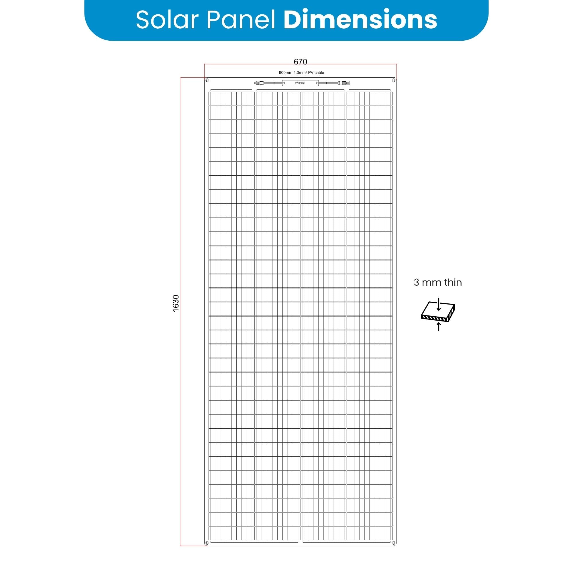 200W Marine Grade Flexible Solar Panel High Voltage 12/24/36/48V
