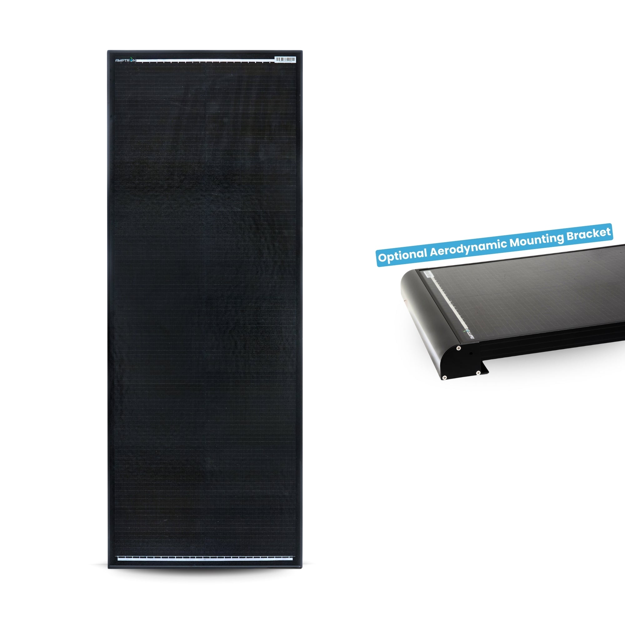 100W 12V Glass Perc Shingled Solar Panel 35mm Slimline width 460mm