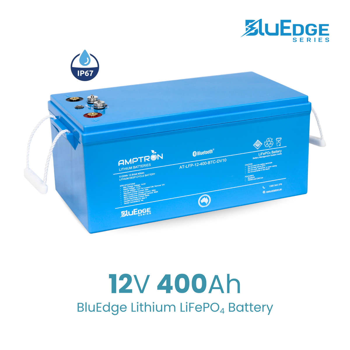 Amptron BluEdge 12V 400Ah Smart Lithium Battery - 5120Wh