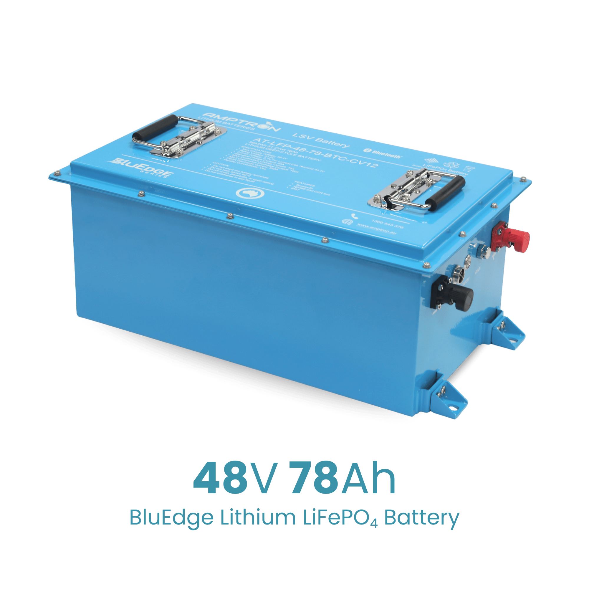 Amptron BluEdge 48V 78Ah 160A Smart Golf Cart LSV Battery