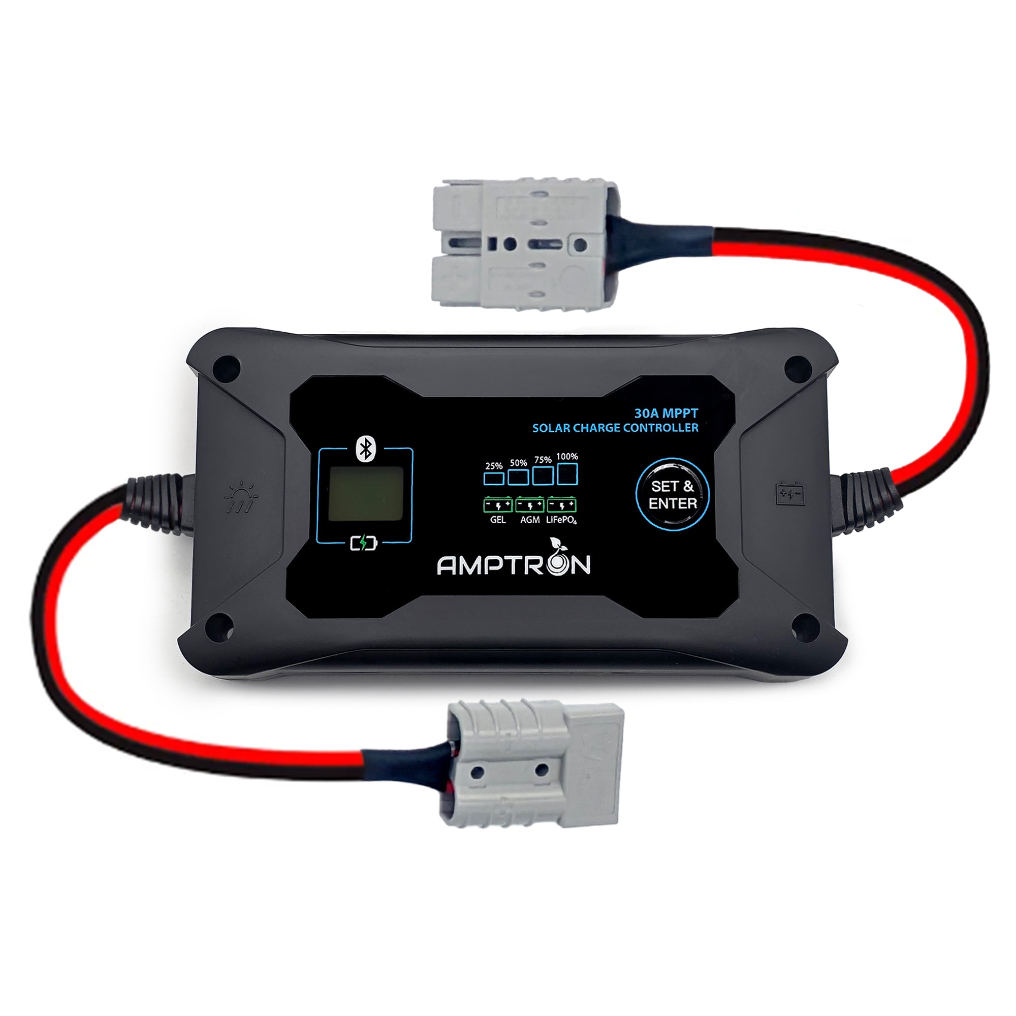 30A 12V/24V AM Inline MPPT Solar charge controller - with built-in Bluetooth - Lithium compatible