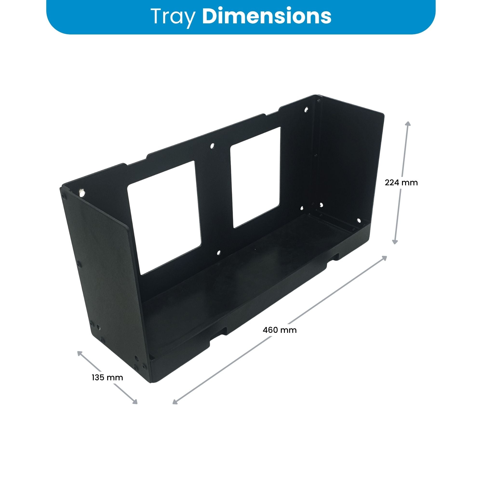 Amptron Type D - Universal Aluminium Battery Mounting Tray