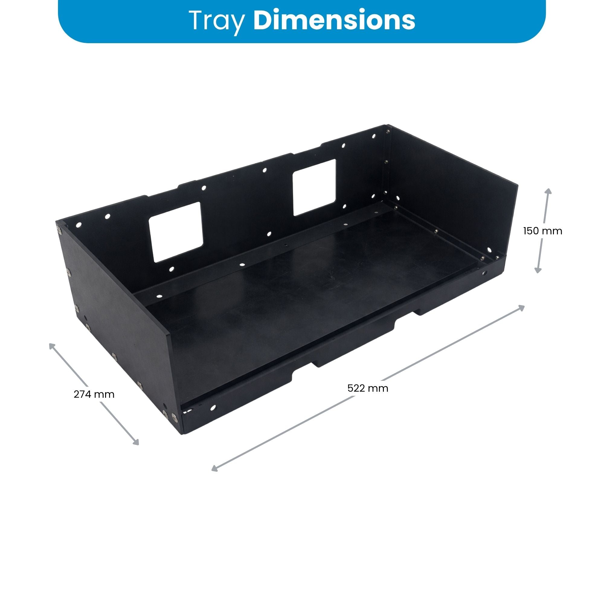 Amptron Type E - HeavyDuty Mounting Tray for Amptron High-Capacity Batteries