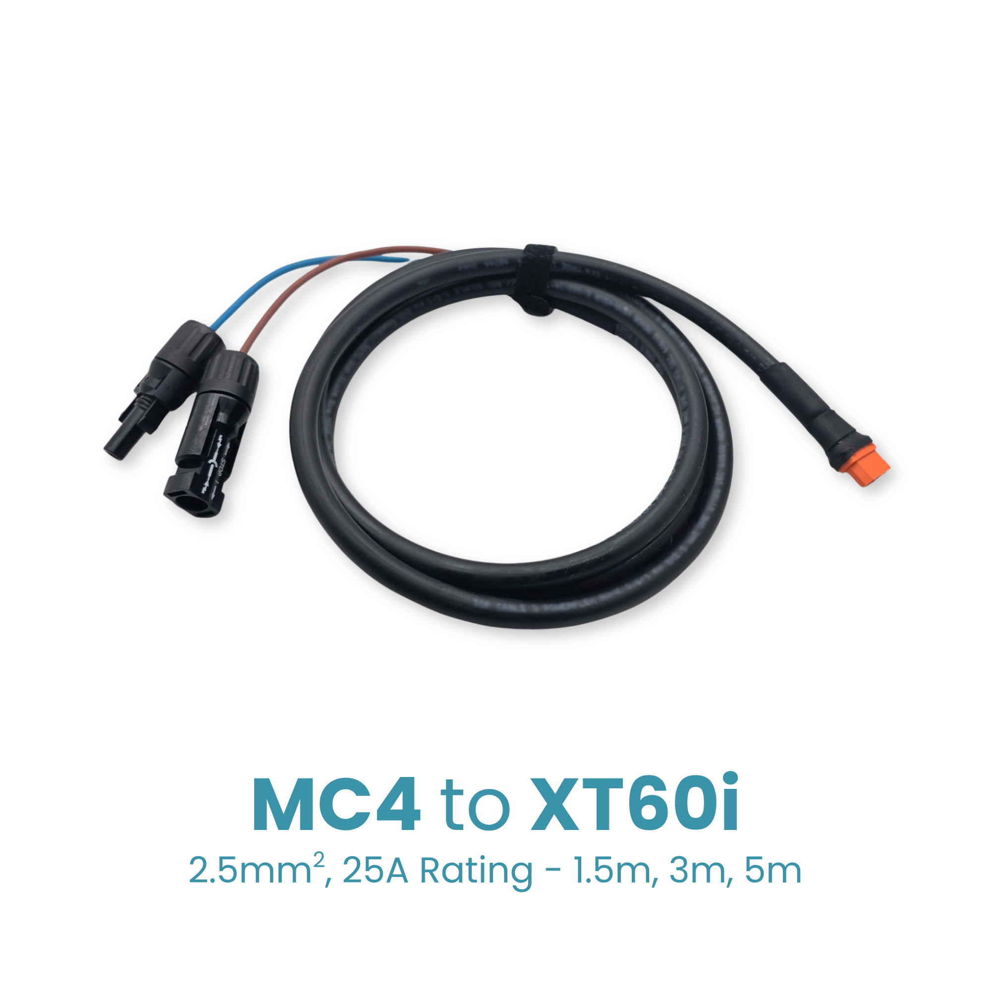 Premium MC4 to XT60i Solar Extension Cable 1.5m, 3m, 5m