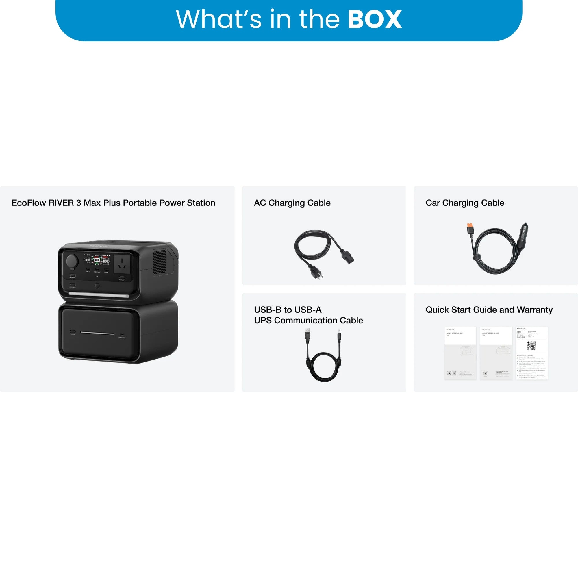 EcoFlow River 3 Max Plus 858Wh Portable Power Station
