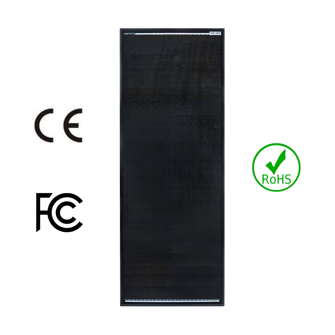 100W 12V Glass Perc Shingled Solar Panel 35mm Slimline width 460mm