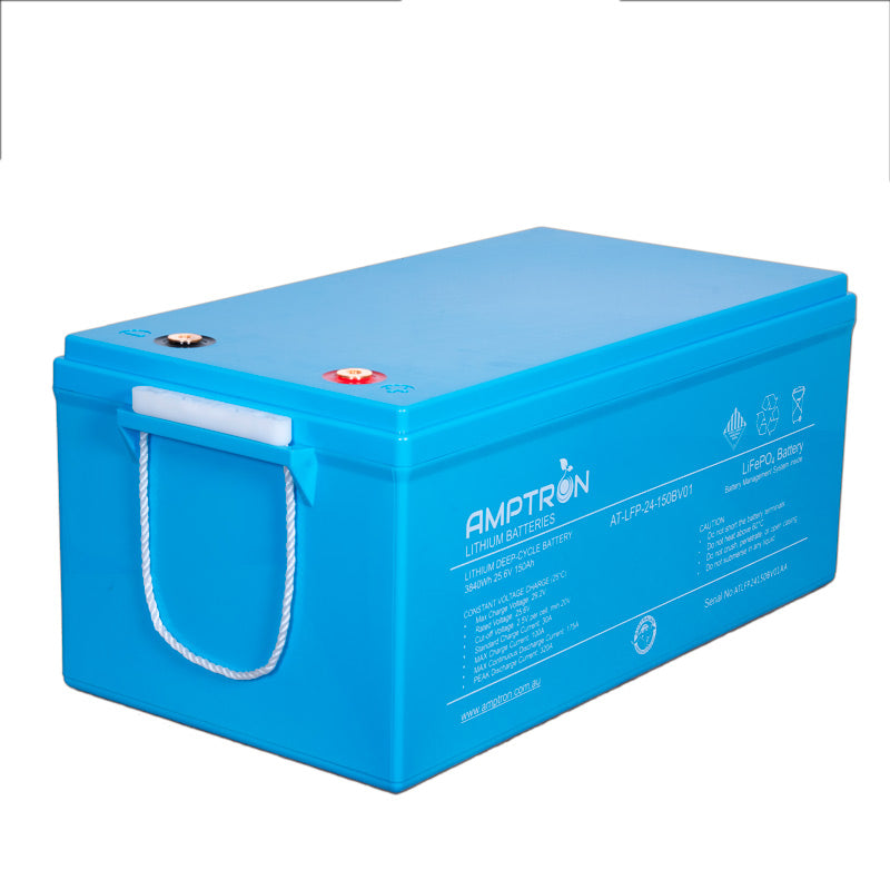 Amptron 24V 150Ah / 175A LiFePO4 Battery – Clean Portable Power