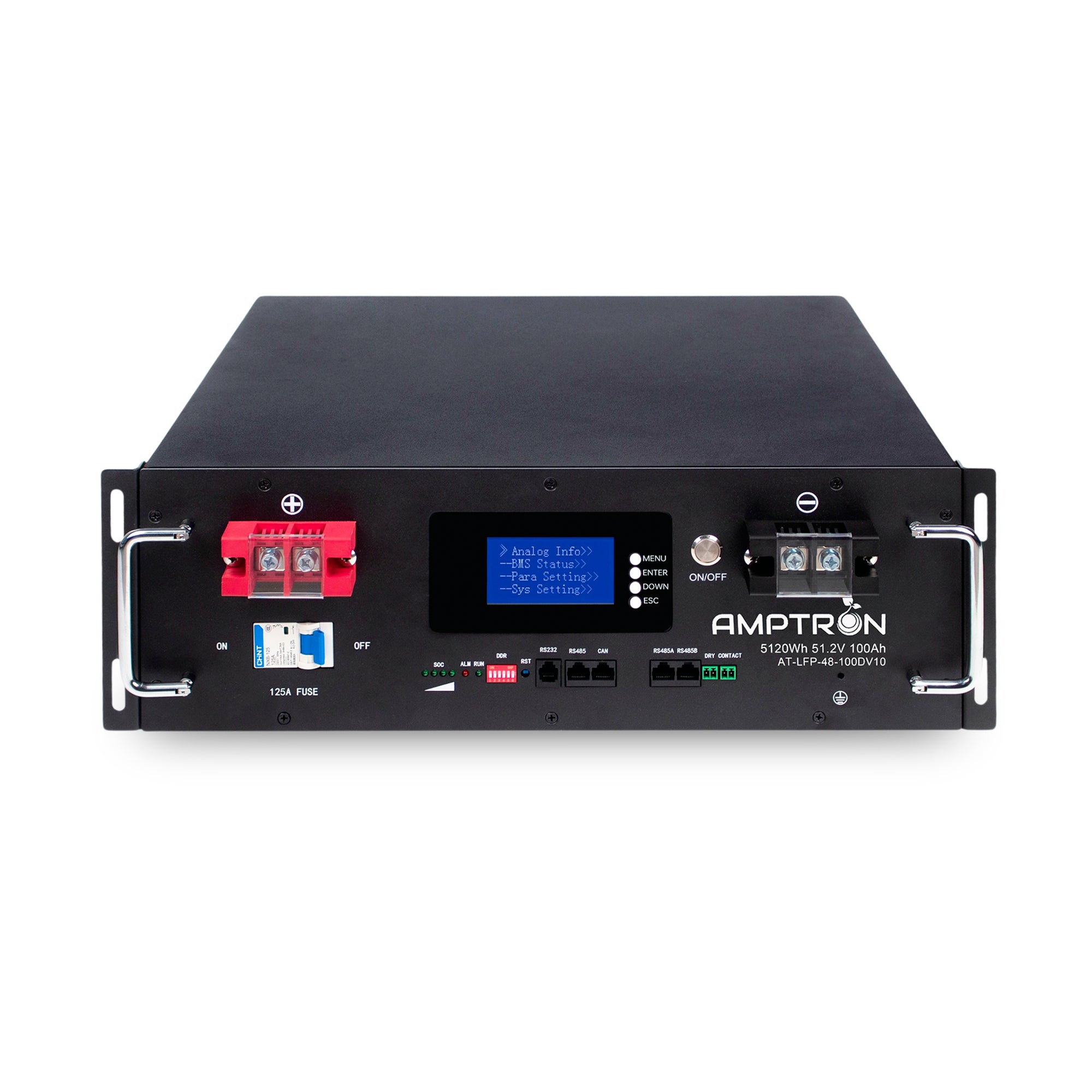 48V 100Ah / 100A LiFePO4 rack mounted battery with data comms