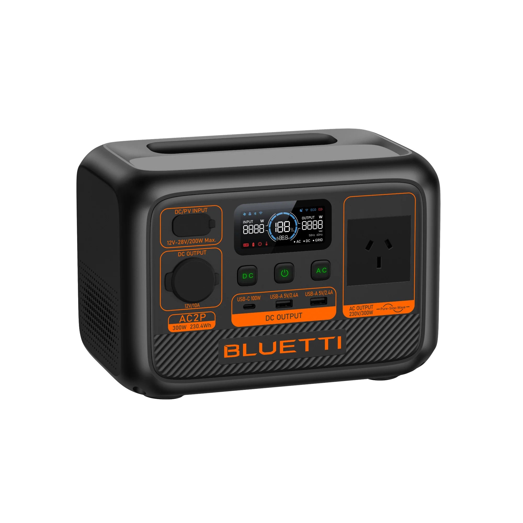 BLUETTI AC2P 300W 230.4Wh Portable Power Station