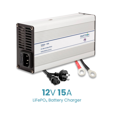 Amptron 12V 15A AC-DC Lithium LiFePO4 Battery Charger