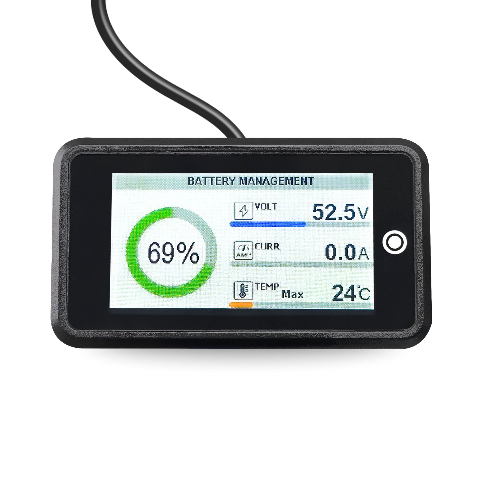 Amptron 1.9" RS485 BMS Display for 48V 105Ah Golf Cart Battery Display