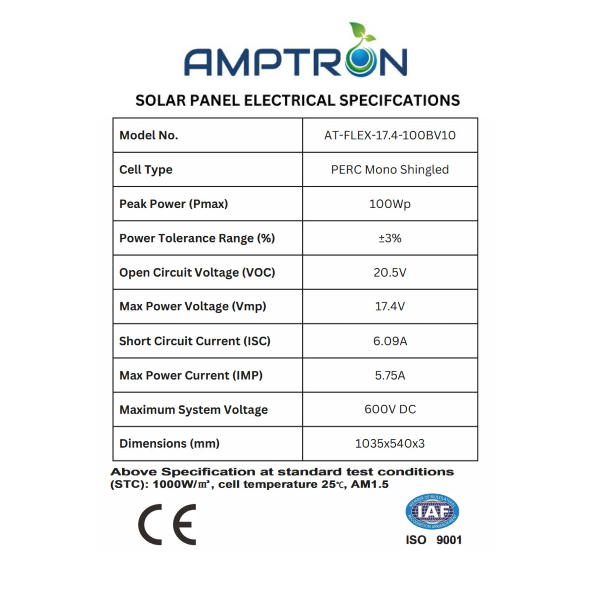 100W Narrow Flexible Solar Panel Perfect Fit for Tight Roof Space