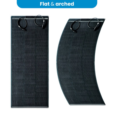 200W Semi-Flexible Perc-Shingled Solar Panel with ETFE Coating for Boats, 4WD & Mobility Vehicles