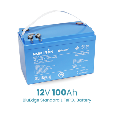 Amptron BluEdge 12V 100Ah Smart Lithium LiFePO4 Battery 1,280Wh