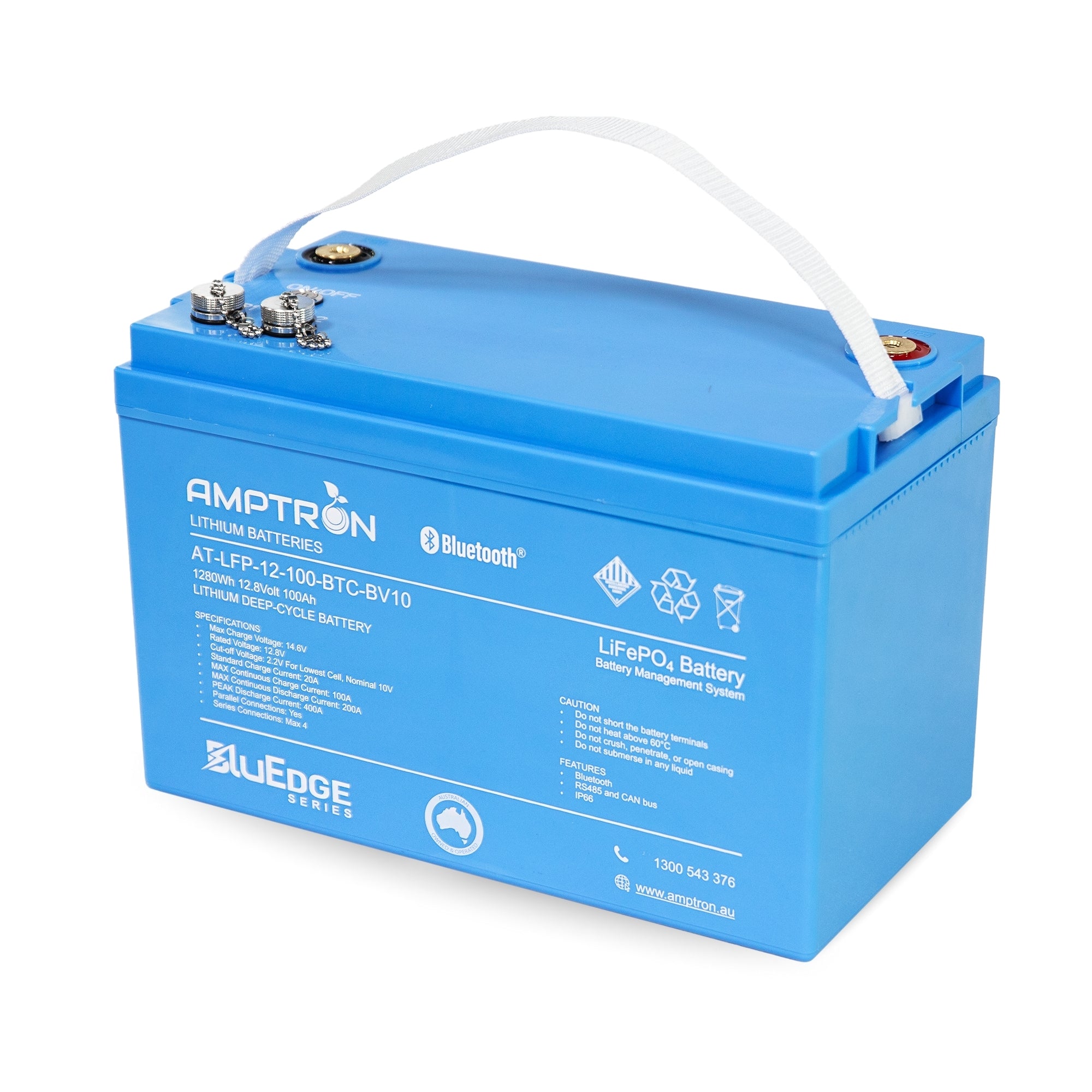 Amptron BluEdge 12V 100Ah Smart Lithium LiFePO4 Battery