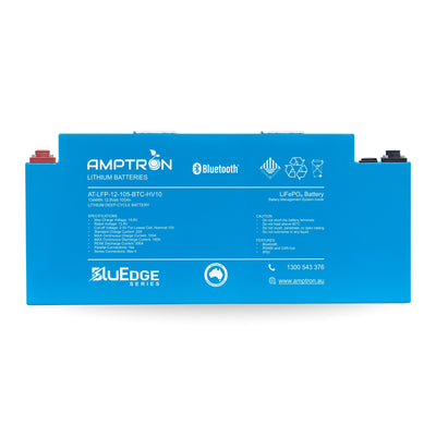Amptron BluEdge 12V 105Ah Lithium LiFePO4 Aluminium Blade Battery 1,344Wh