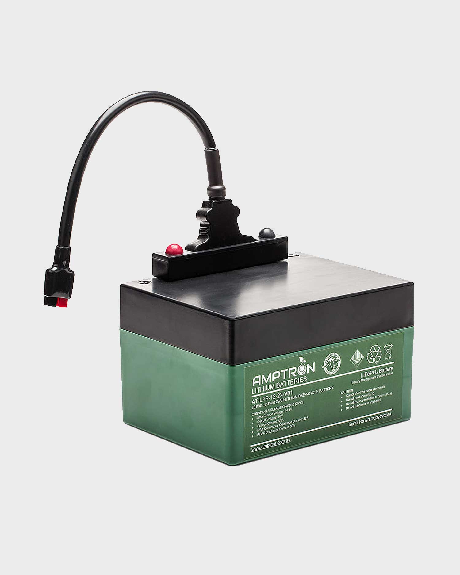 Amptron 12V 22Ah LiFePO4 Battery and Charger Combo Kit