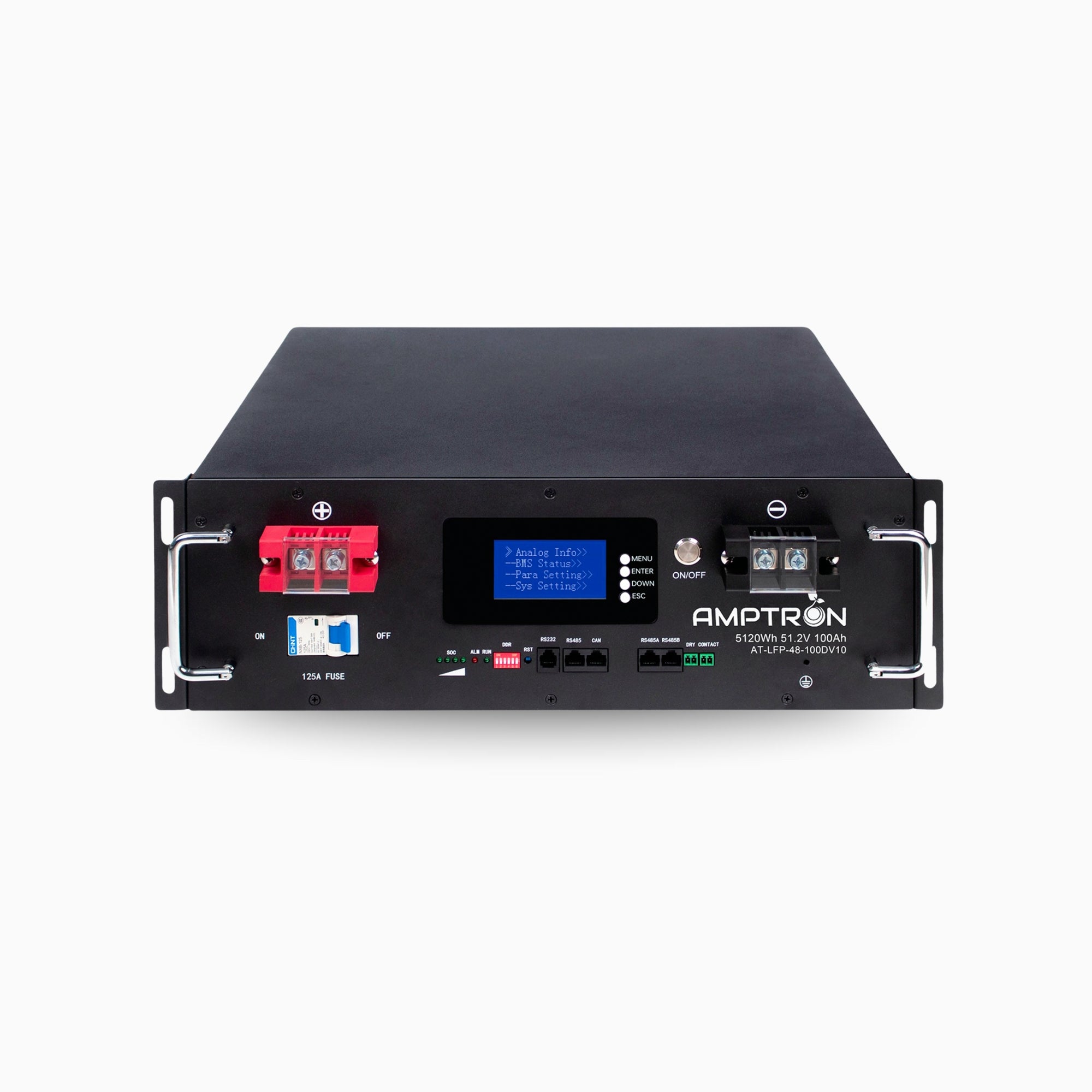 48V 100Ah / 100A LiFePO4 rack mounted battery with data comms