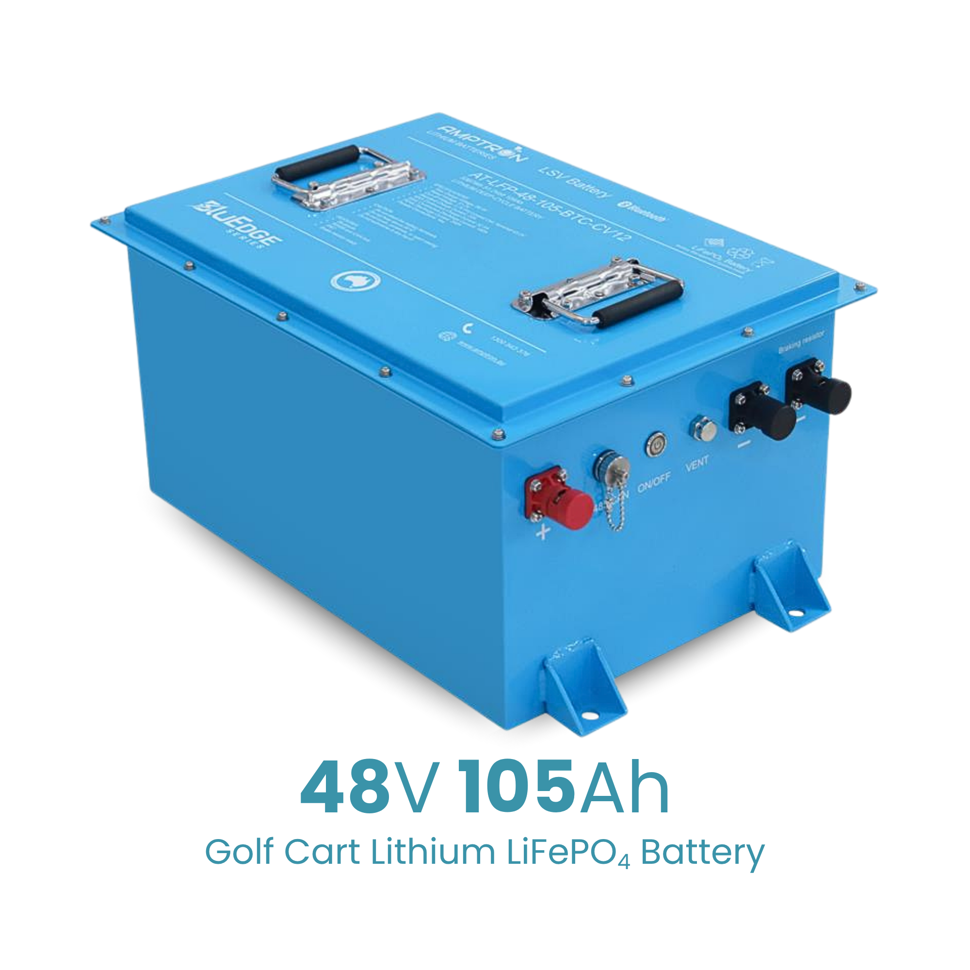 Amptron BluEdge 48V 105Ah 180A Smart Golf Cart LSV Battery