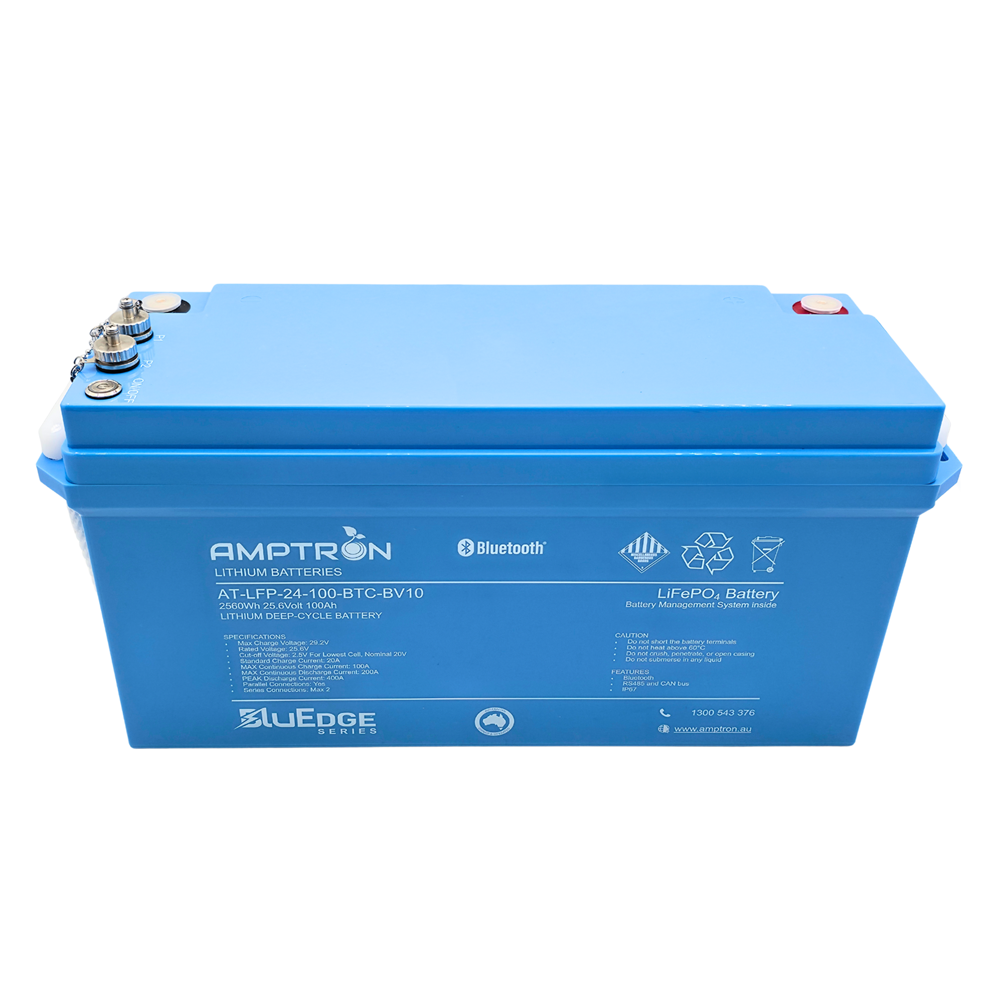 Amptron BluEdge 24V 100Ah Smart Lithium LiFePO4 Battery