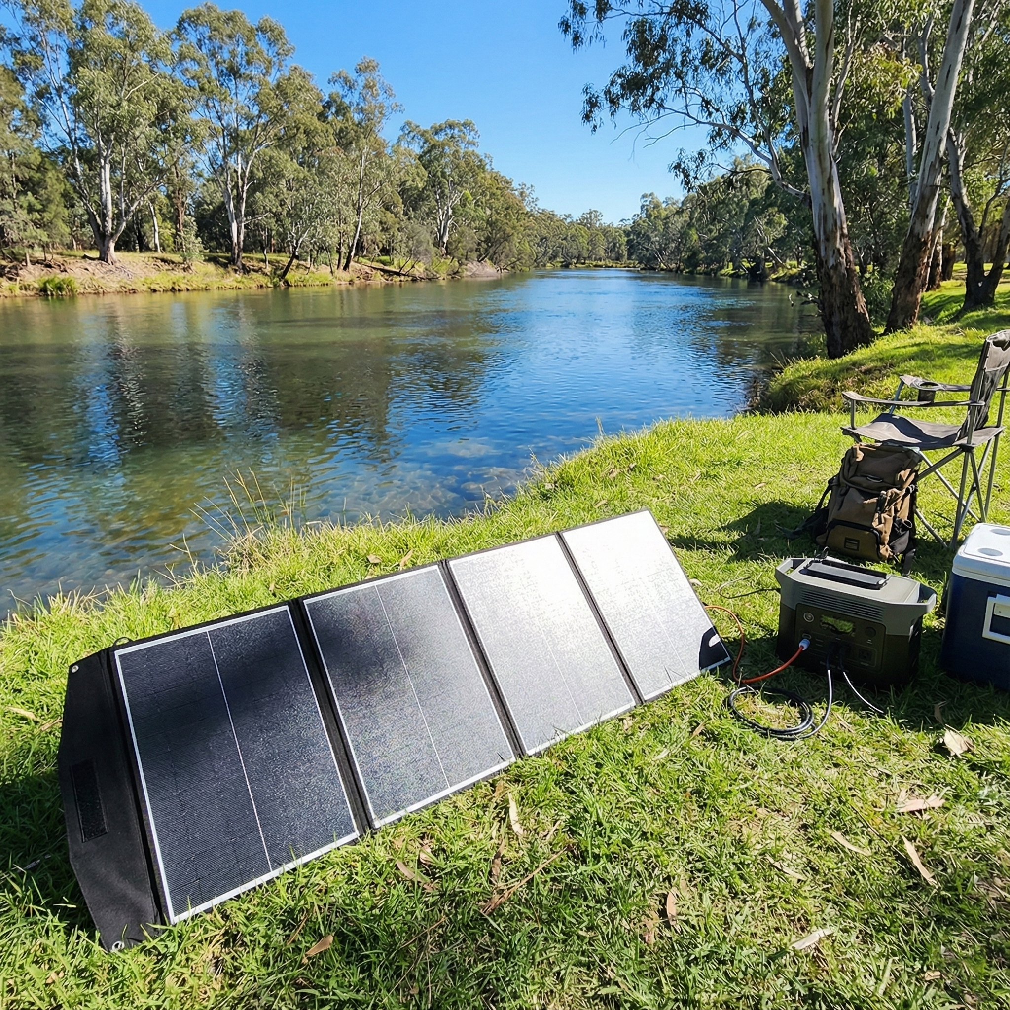 Amptron 200W Folding Lightweight Portable Solar Panel Blanket