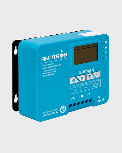 Amptron 20A 12V/24V MPPT Bluetooth Solar Charge Controller