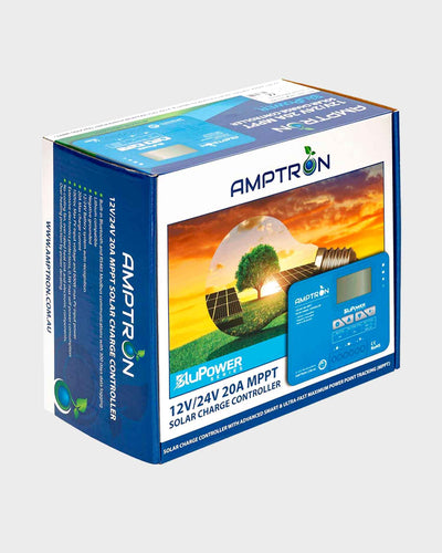 Amptron 20A 12V/24V MPPT Bluetooth Solar Charge Controller
