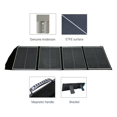 Amptron 200W Folding Lightweight Portable Solar Panel Blanket