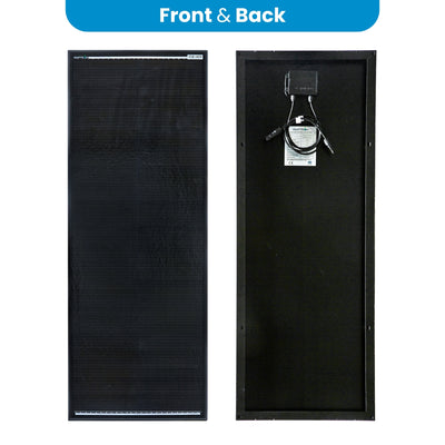 100W 12V Glass Perc Shingled Solar Panel 35mm Slimline width 460mm