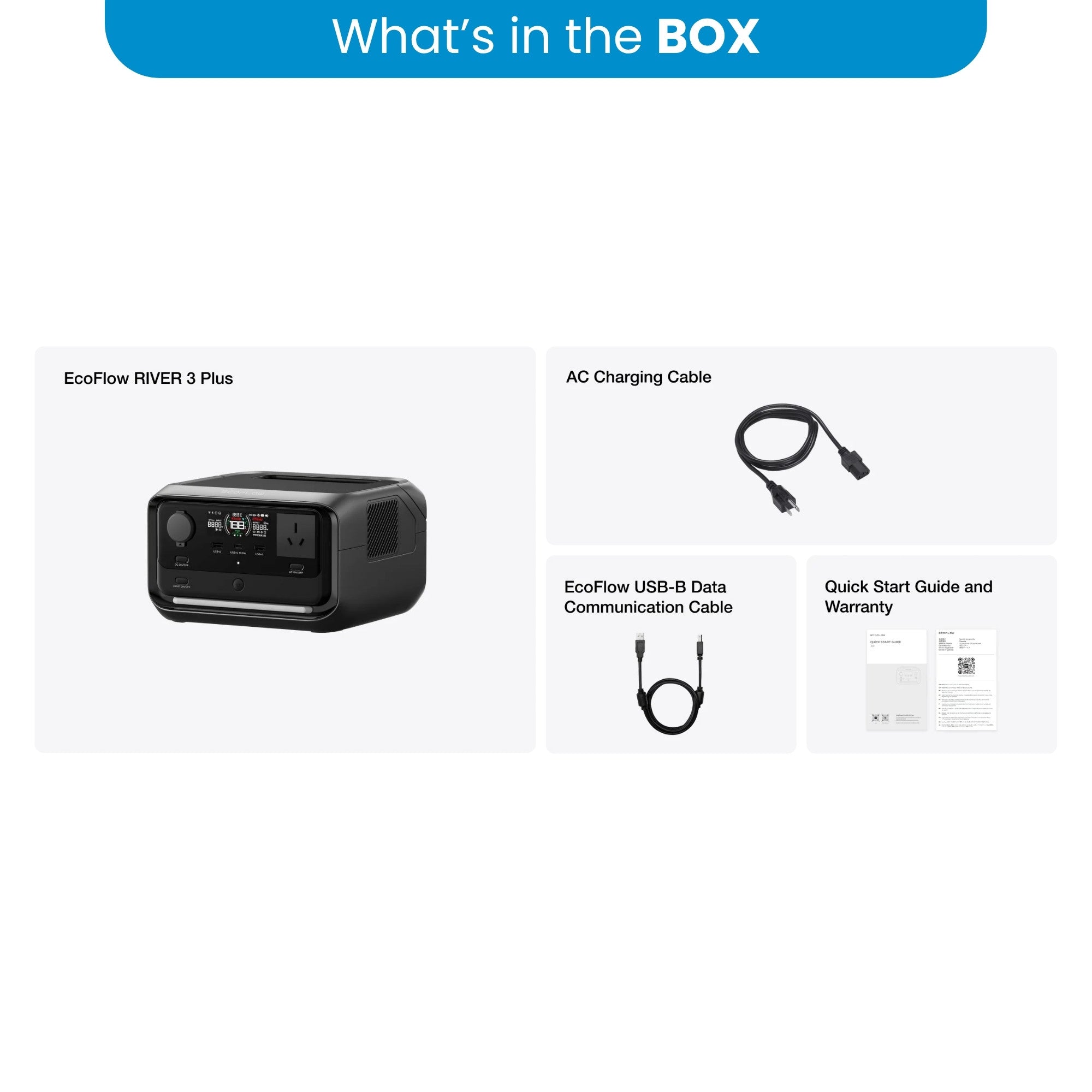 EcoFlow River 3 Plus Portable Power Station 286Wh