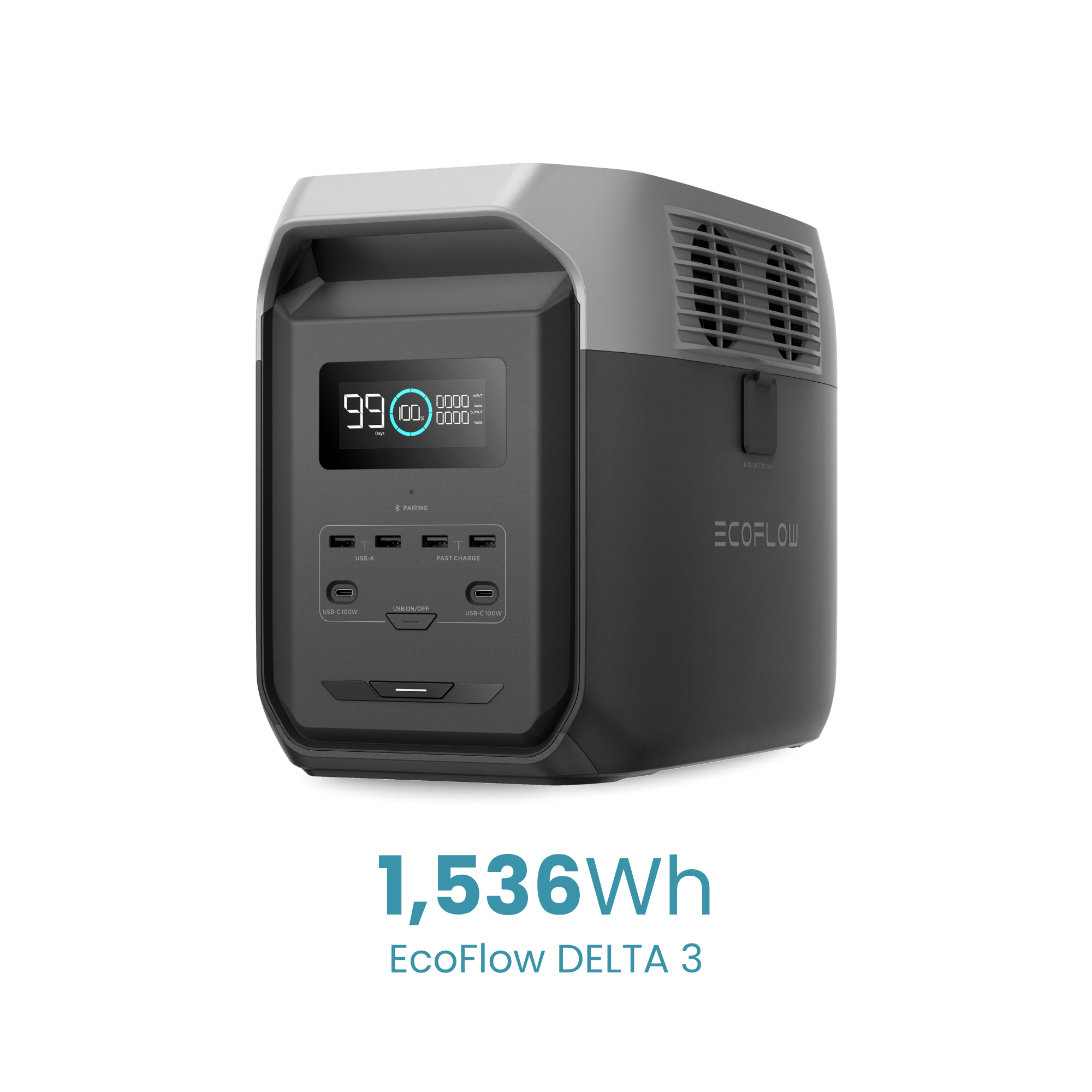 EcoFlow Delta 3 Portable Power Station 1536Wh