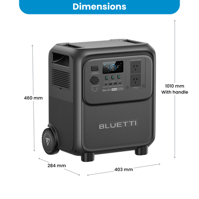 Bluetti Elite 320 1800W Portable Power Station with Wheels and Handle - 3200Wh