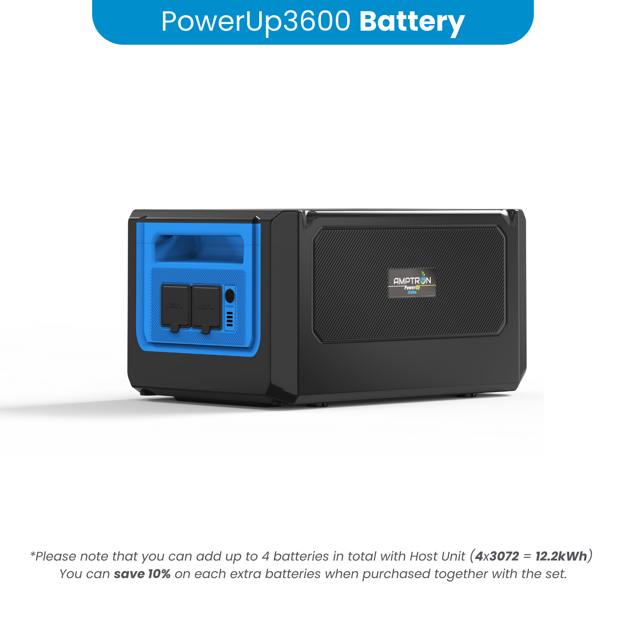 Amptron PowerUp3600 Extra Battery - 3,072Wh