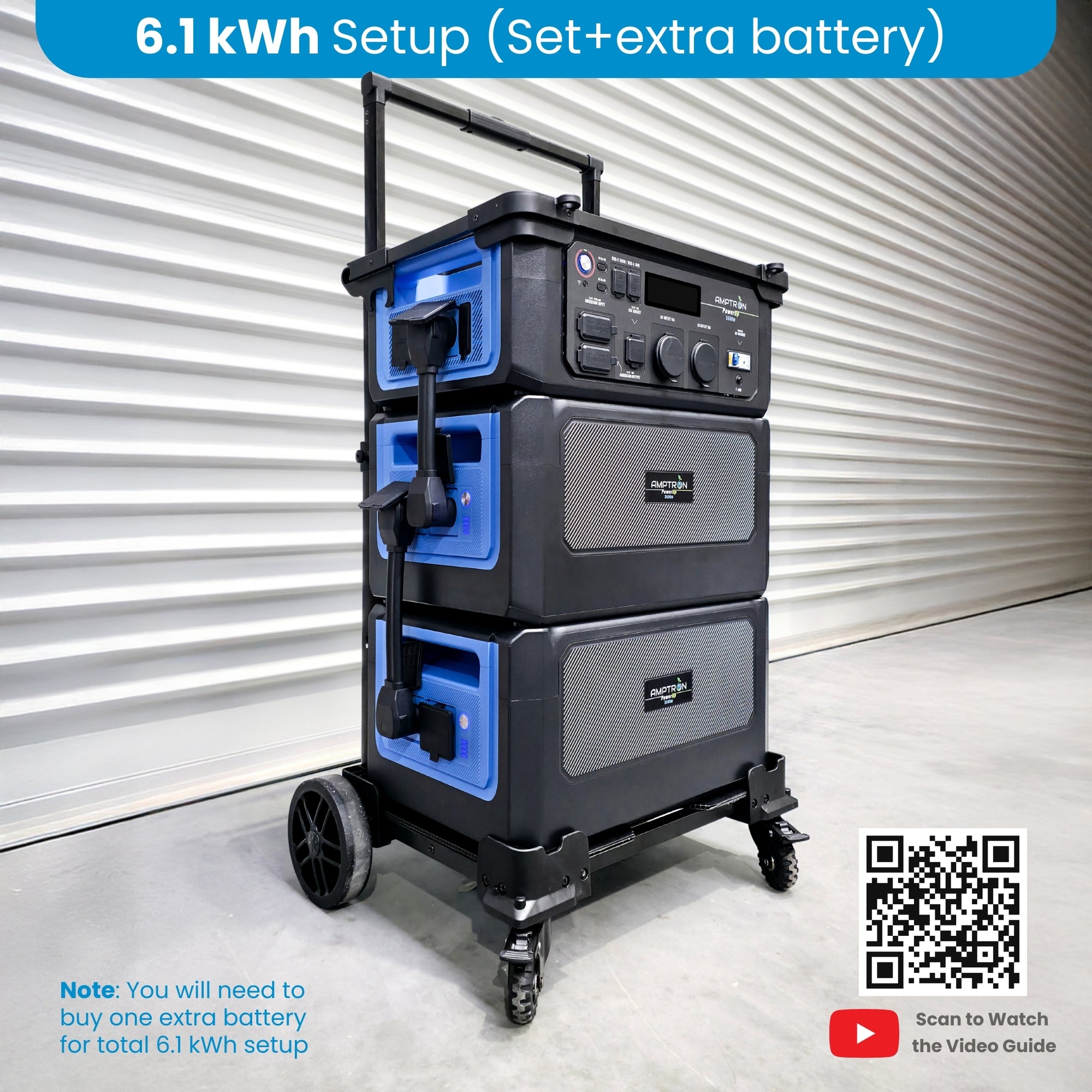 Amptron PowerUp3600 Portable Power Station - 3,072Wh