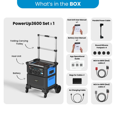 Amptron PowerUp3600 Portable Power Station - 3,072Wh