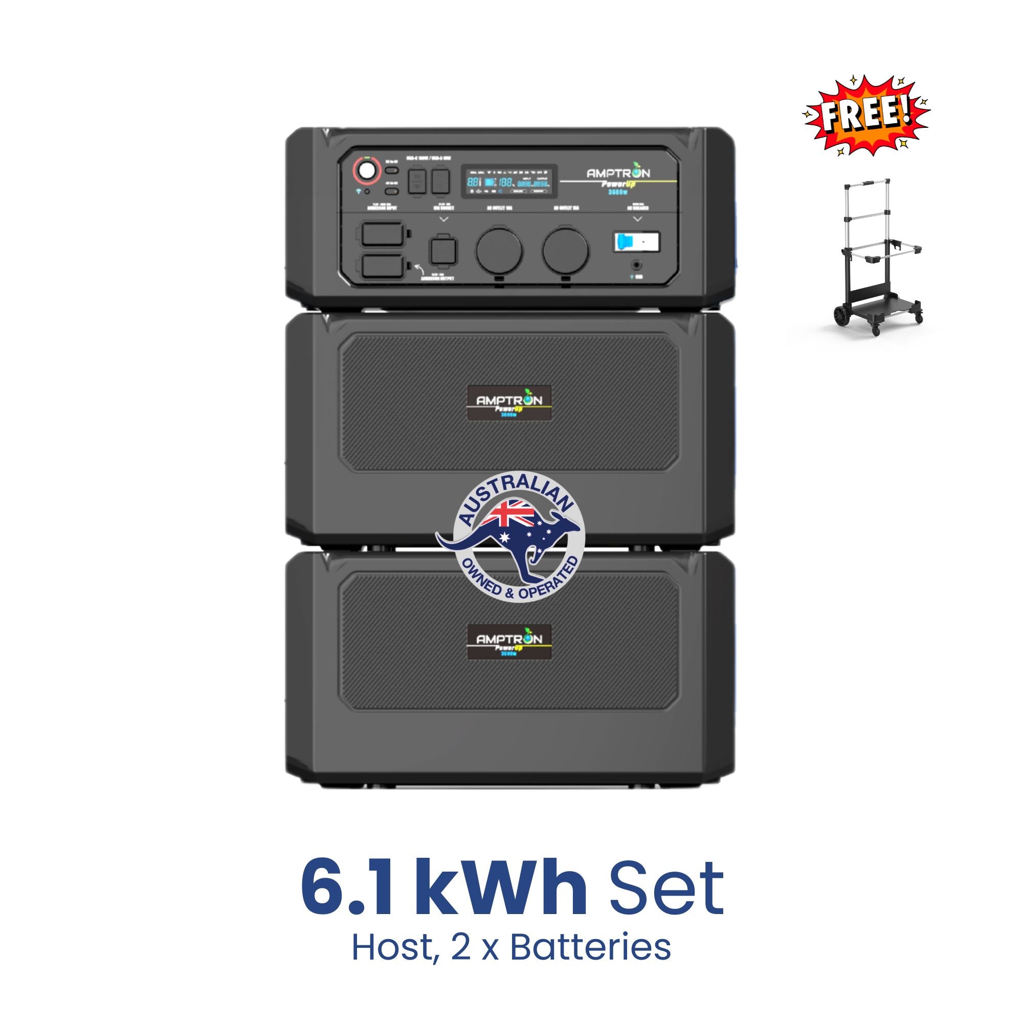 Amptron PowerUp3600 Portable Power Station - 6,144Wh