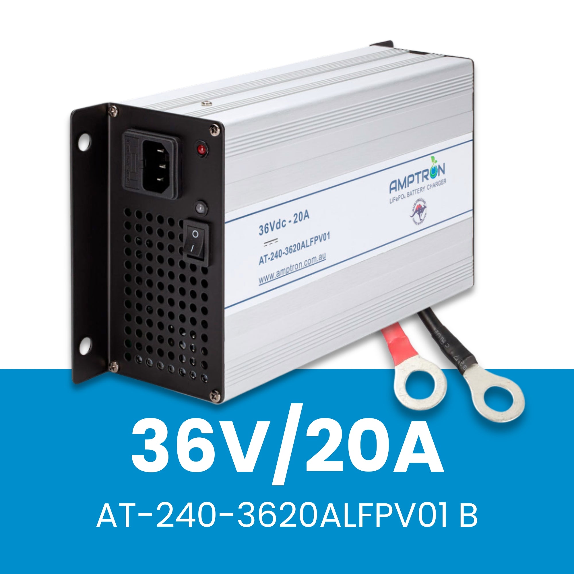 Amptron 36V 20A AC-DC Lithium LiFePO4 Battery Charger
