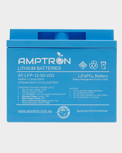 Amptron 12V 50Ah / 70A LiFePO4 Battery