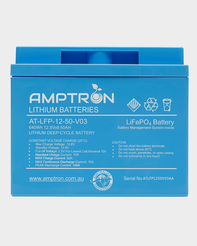Amptron 12V 50Ah / 70A LiFePO4 Battery